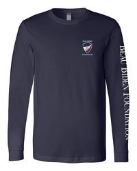 Unisex Navy Blue Logo Long Sleeve T-Shirt
